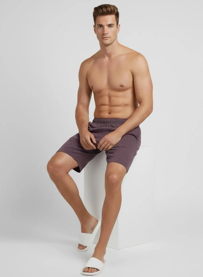 Clans&hans  Men Purple Lounge Shorts for Men | Best Price UAE